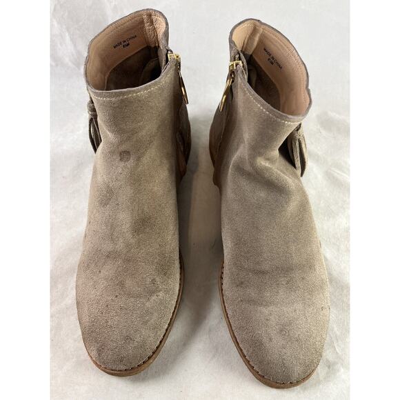 Kate Spade Bellamy Suede Ankle Boots Tassel Accents Booties Size 8.5 - Picture 2 of 11